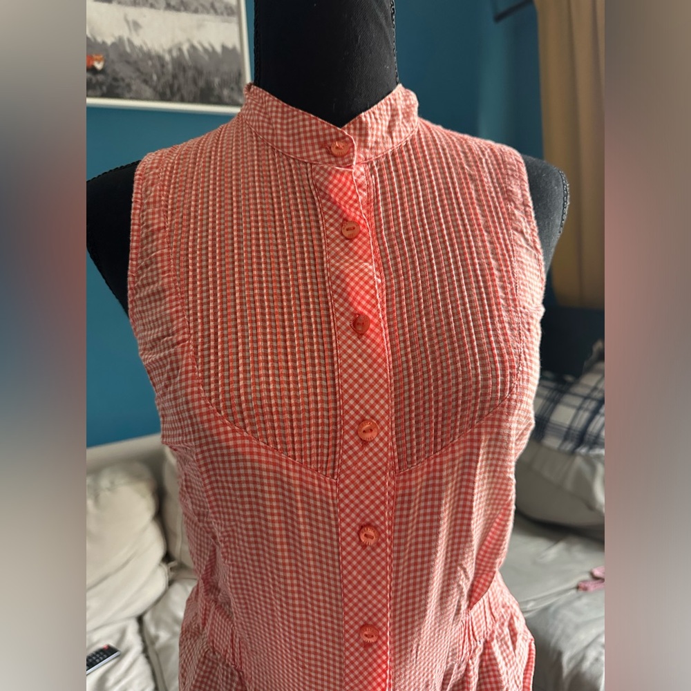 Heritage 1981 checked Tank Orange Small